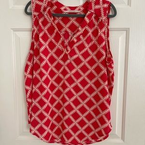 41 Hawthorn Pink and White Geometric Blouse